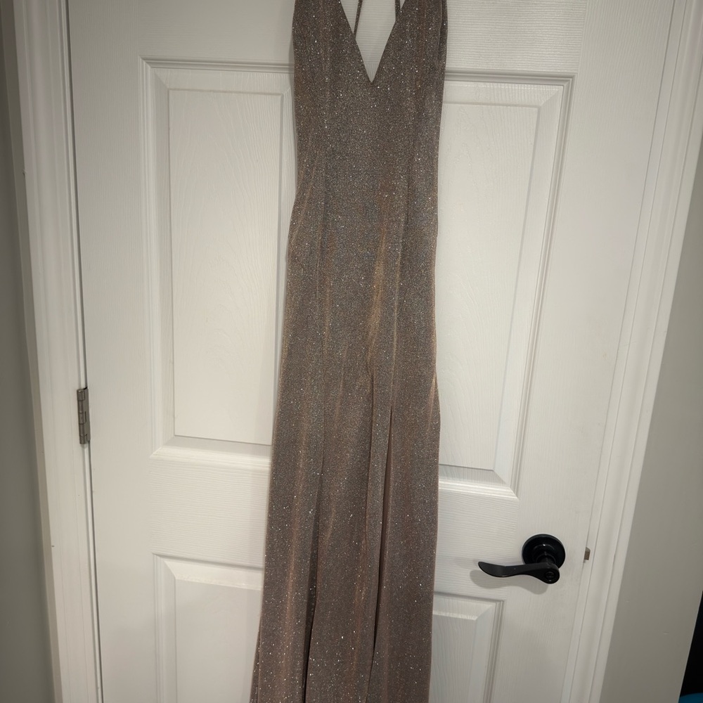 Sparkling Halter Evening Gown